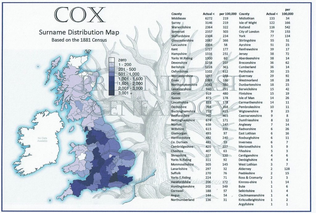 Surname history & distribution maps – Present2Past Genealogy