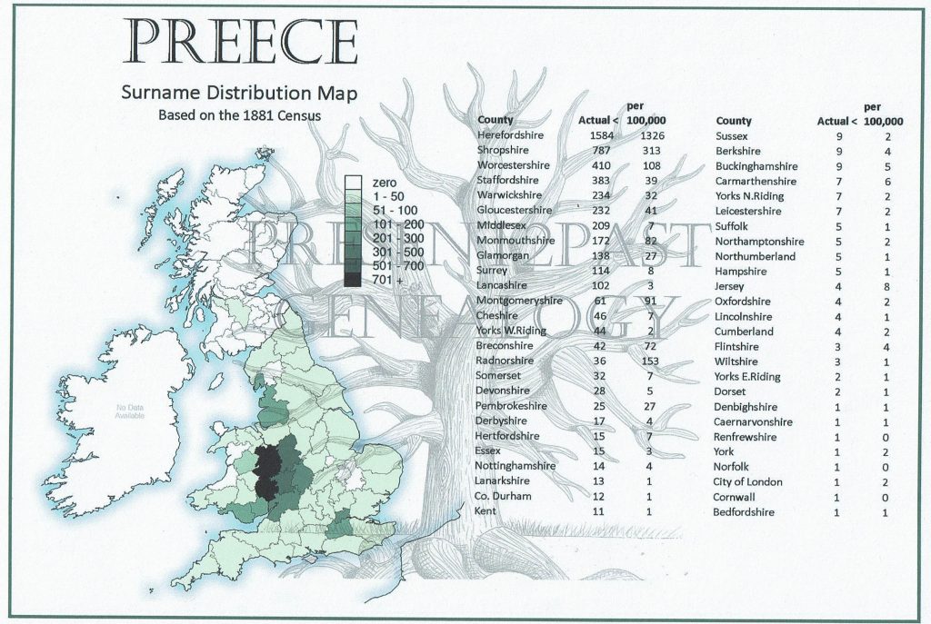 Surname history & distribution maps – Present2Past Genealogy